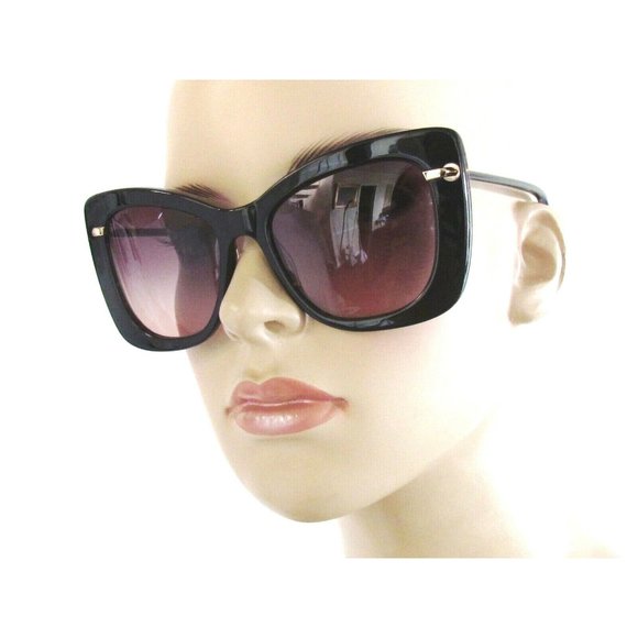 Derek Lam Black Cat-Eye Gradient Lenes Large Designer Sunglasses main image 4
